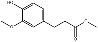3-(4-ヒドロキシ-3-メトキシフェニル)プロピオン酸メチル 化学構造式