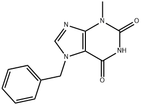 7-ベンジル-3-メチル-1H-プリン-2,6(3H,7H)-ジオン 化学構造式