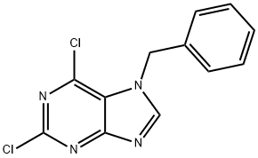 7-benzyl-2,6-dichloro-7H-purine Struktur