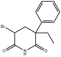 5-ブロモ-3-エチル-3-フェニル-2,6-ピペリジンジオン 化学構造式