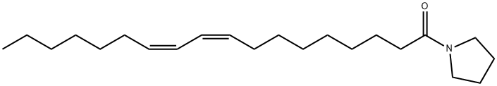 1-[(9Z,11Z)-1-オキソ-9,11-オクタデカジエニル]ピロリジン 化学構造式