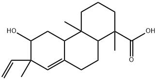 7-エテニル-1,2,3,4,4a,4b,5,6,7,9,10,10a-ドデカヒドロ-6-ヒドロキシ-1,4a,7-トリメチル-1-フェナントレンカルボン酸 化学構造式