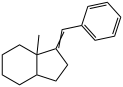 Octahydro-7a-methyl-1-phenylmethylene-1H-indene Struktur