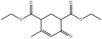 4-Methyl-6-oxo-4-cyclohexene-1,3-dicarboxylic acid diethyl ester Struktur