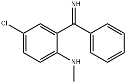 2-(methylamino)-5-chlorobenzophenone imine Struktur