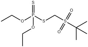 ジチオりん酸O,O-ジエチルS-[(tert-ブチルスルホニル)メチル] 化学構造式