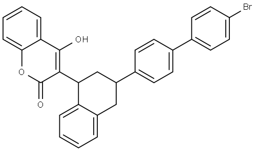 4-Hydroxy-3-(3-(4'-brom-4-biphenylyl)-1,2,3,4-tetrahydro-1-naphthyl)cumarin