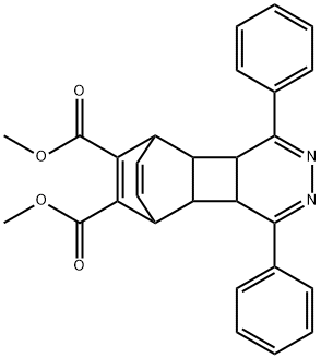 4a,4b,5,8,8a,8b-Hexahydro-1,4-diphenyl-5,8-ethenobenzo[3,4]cyclobuta[1,2-d]pyridazine-6,7-dicarboxylic acid dimethyl ester Struktur