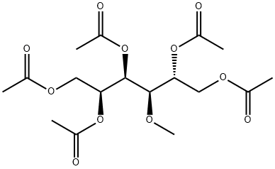 4-O-Methyl-D-glucitol pentaacetate 结构式