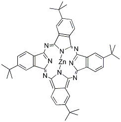 四叔丁基酞菁锌, 56089-74-8, 结构式