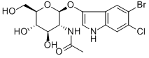 5-溴-4-氯-3-吲哚-N-乙酰-β-D-氨基葡萄糖苷 结构式