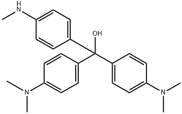4,4'-bis(dimethylamino)-4''-(methylamino)trityl alcohol Struktur