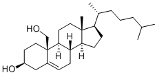 コレスタ-5-エン-3β,19-ジオール 化学構造式