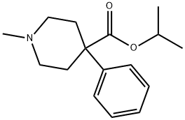 1-メチル-4-フェニルピペリジン-4-カルボン酸イソプロピル 化学構造式