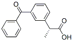 (2R)-2-(3-benzoylphenyl)propanoic acid 化学構造式