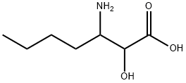 Heptanoic  acid,  3-amino-2-hydroxy- Structure