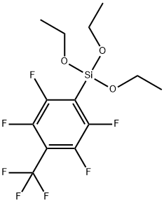 (4-パーフルオロメチルベンゼン)トリエトキシシラン 化学構造式