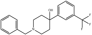1-BENZYL-4-HYDROXY-4-(3-TRIFLUOROTOLYL)PIPERIDINOL Struktur
