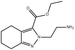 ethyl 2-(2-aminoethyl)-4,5,6,7-tetrahydro-2H-indazole-3-carboxylate Struktur