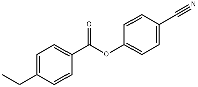 4-シアノフェニル-4-エチルベンゾエ-ト 化学構造式
