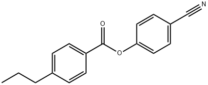4-(4-プロピルベンゾイルオキシ)ベンゾニトリル 化学構造式