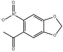 1-(6-ニトロ-1,3-ベンゾジオキソール-5-イル)エタノン 化学構造式