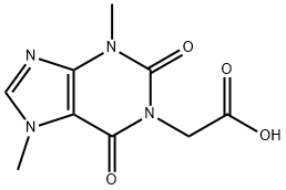 2,3,6,7-テトラヒドロ-3,7-ジメチル-2,6-ジオキソ-1H-プリン-1-酢酸 化学構造式