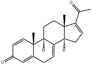 プレグナ-1,4,7,16-テトラエン-3,20-ジオン 化学構造式