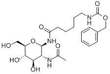 2-Acetamido-N',N-(benzyloxycarbonyl)-e-aminocaproyl-2-deoxy-b-D-glucopyranosylamine Structure