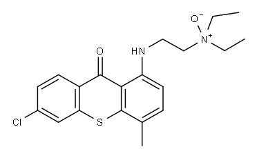 9H-Thioxanthen-9-one, 6-chloro-1-((2-(diethylamino)ethyl)amino)-4-meth yl-, N-oxide Struktur