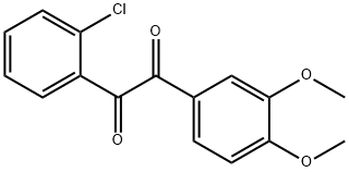 1-(2-クロロフェニル)-2-(3,4-ジメトキシフェニル)-1,2-エタンジオン 化学構造式