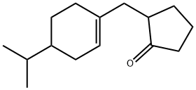 2-[(4-isopropylcyclohex-1-en-1-yl)methyl]cyclopentan-1-one Struktur