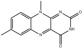 7,10-Dimethylbenzo[g]pteridine-2,4(3H,10H)-dione Structure