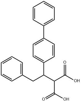 [1-(biphenyl-4-yl)-2-phenylethyl]malonic acid Struktur