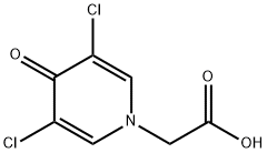 3,5-ジクロロ-4-オキソ-1(4H)-ピリジン酢酸 化学構造式