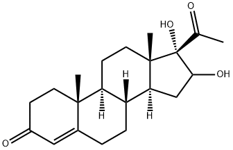 16,17-Dihydroxypregn-4-ene-3,20-dione Struktur