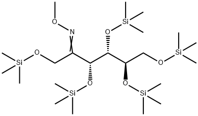 1-O,3-O,4-O,5-O,6-O-Pentakis(trimethylsilyl)-D-fructose O-methyl oxime Structure