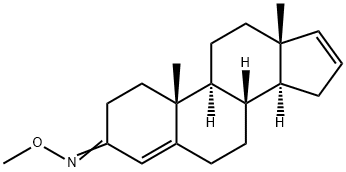 アンドロスタ-4,16-ジエン-3-オンO-メチルオキシム 化学構造式