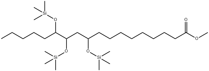 10,12,13-Tris[(trimethylsilyl)oxy]octadecanoic acid methyl ester 结构式