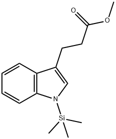 1-(トリメチルシリル)-1H-インドール-3-プロパン酸メチル 化学構造式