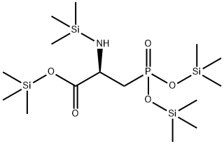 3-[ビス(トリメチルシロキシ)ホスフィニル]-2-[(トリメチルシリル)アミノ]プロパン酸トリメチルシリル 化学構造式