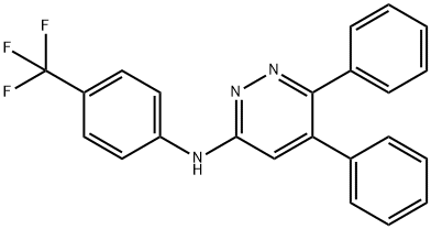 5,6-二苯基-N-[4-(三氟甲基)苯基]-3-哒嗪胺 结构式