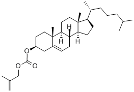 炭酸2-メチル-2-プロペニル=コレスタ-5-エン-3β-イル 化学構造式