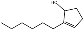 2-ヘキシル-2-シクロペンテン-1-オール 化学構造式