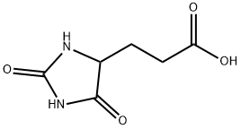 3-(2,5-ジオキソイミダゾリジン-4-イル)プロパン酸 化学構造式
