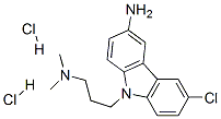 3-amino-6-chloro-N,N-dimethyl-9H-carbazole-9-propylamine dihydrochloride Structure