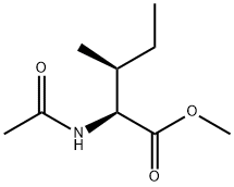 rac-(2R*)-2-(アセチルアミノ)-3-メチルペンタン酸メチル 化学構造式