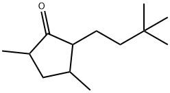 3,5-ジメチル-2-(3,3-ジメチルブチル)-1-シクロペンタノン 化学構造式