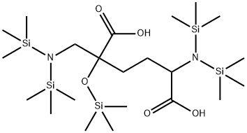 5-[ビス(トリメチルシリル)アミノ]-2-[[ビス(トリメチルシリル)アミノ]メチル]-2-[(トリメチルシリル)オキシ]ヘキサン二酸 化学構造式