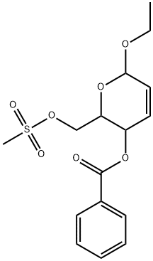 3-(Benzoyloxy)-6-ethoxy-3,6-dihydro-2H-pyran-2-methanol methanesulfonate Struktur